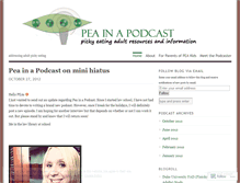 Tablet Screenshot of peainapodcast.com